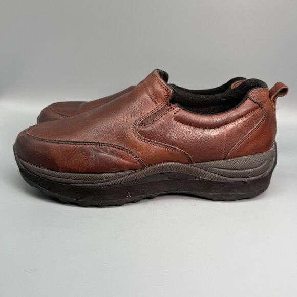 L.L. Bean Comfort Moc Men\'s 11 Wide Brown Leather Slip-On Loafers Shoes Moccasin main image 7